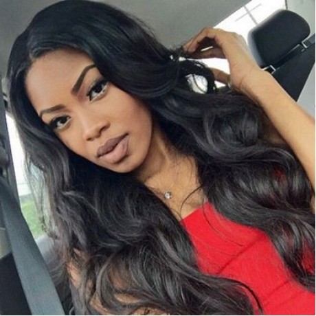 Fashionable Charming Female Wig Long Curly Wavy Artificial Hair (BLACK)