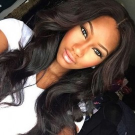 Fashionable Charming Female Wig Long Curly Wavy Artificial Hair (BLACK)