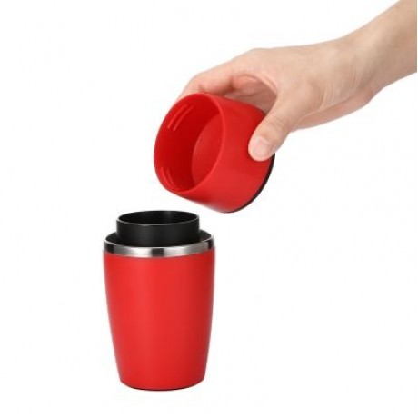 Multifunctional Portable Manual Coffee Maker Grinder Cup for Home Travel  (CHESTNUT RED)