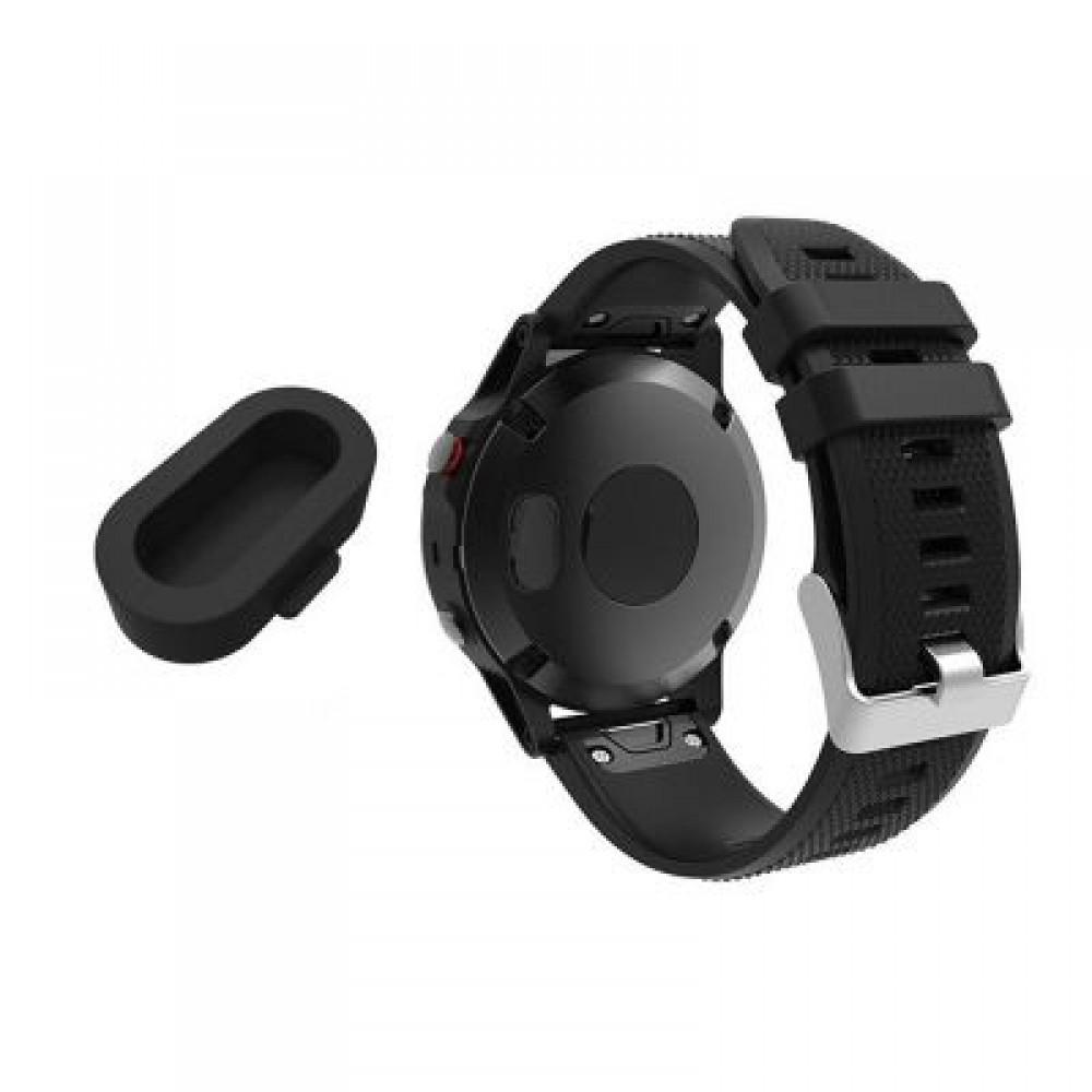 Sensor Dust Plug Anti-Dust Dustproof Cover Cap Silicon for Garmin Fenix 5/5S/5X (BLACK)