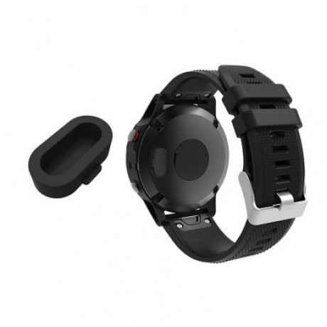 Sensor Dust Plug Anti-Dust Dustproof Cover Cap Silicon for Garmin Fenix 5/5S/5X (BLACK)