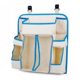 Baby Bed Room Nursery Hanging Organizer Crib Storage Tidy Bag (WHITE)