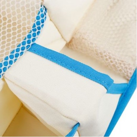 Baby Bed Room Nursery Hanging Organizer Crib Storage Tidy Bag (WHITE)