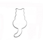 Long Tail Cat Cookie Cutter Mold Cake Baking Mould Biscuit DIY Kitchen Tool (SILVER)