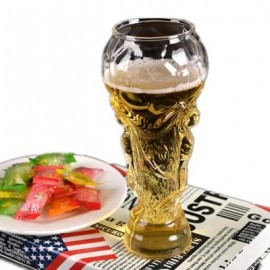 FIFA Football Design Beer 450ML Transparent Glass Football Cup Design Mugs (TRANSPARENT)