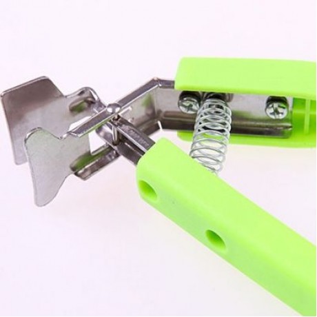 Stainless Steel Anti-hot Bowl Clippers for Container / Barbecue Frame (GREEN)