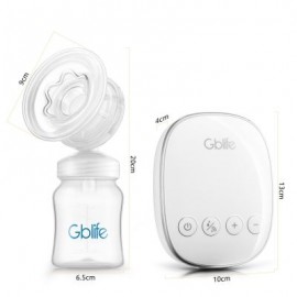 GBlife N1 Personal Electric Breast Pump Rechargeable Dual Passages Bottle Teat (WHITE)