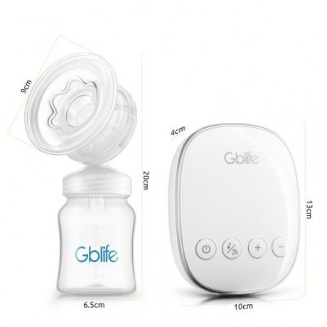 GBlife N1 Personal Electric Breast Pump Rechargeable Dual Passages Bottle Teat (WHITE)