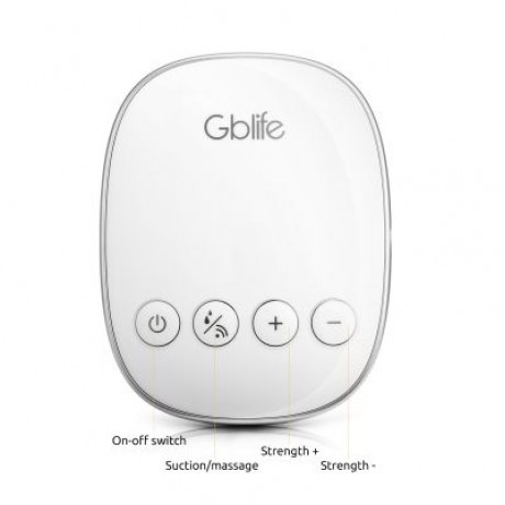 GBlife N1 Personal Electric Breast Pump Rechargeable Dual Passages Bottle Teat (WHITE)