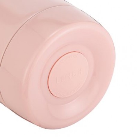 Student Food Soup Vacuum Thermos Stainless Steel Lunch Jar 650ml (LIGHT PINK)