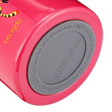 DA22 - C60 Children Stainless Steel Vacuum Cup With Straw 2 Caps 600ml (LAVA RED)