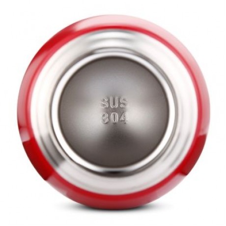 DA22 - C60 Children Stainless Steel Vacuum Cup With Straw 2 Caps 600ml (LAVA RED)
