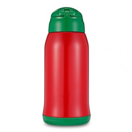 DA22 - C60 Children Stainless Steel Vacuum Cup With Straw 2 Caps 600ml (LAVA RED)