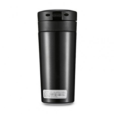 Portable Stainless Steel Student Insulated Vacuum Coffee Bottle 370ml Hand Cup (BLACK)
