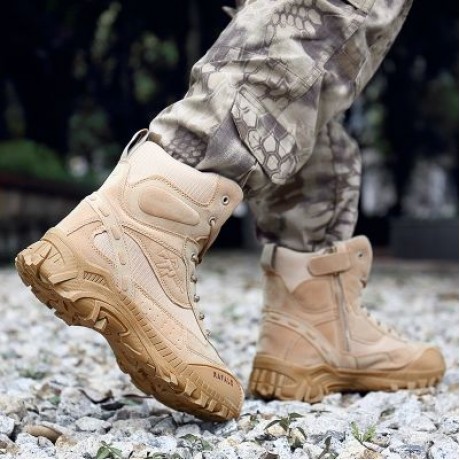 Men Stylish Wear-resistant Antiskid Boots (TAN)