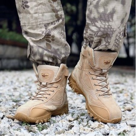 Men Stylish Wear-resistant Antiskid Boots (TAN)