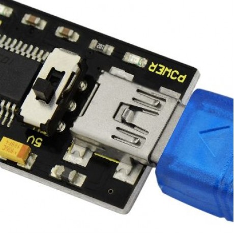 Keyestudio Program Downloader USB to TTL / FT232 Converter with USB Cable  (BLACK)