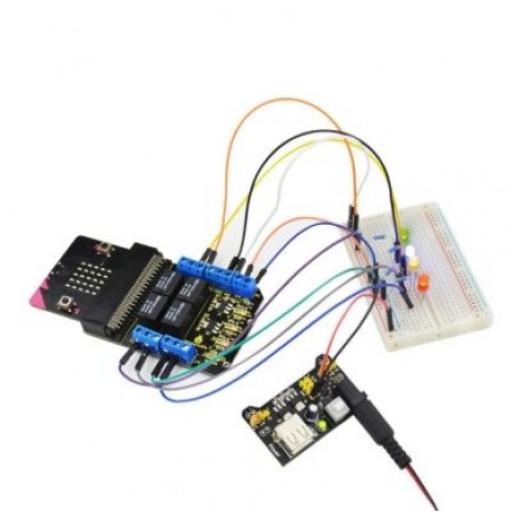 Keyestudio Relay Breakout Expansion Board Module for Micro Bit (BLACK)