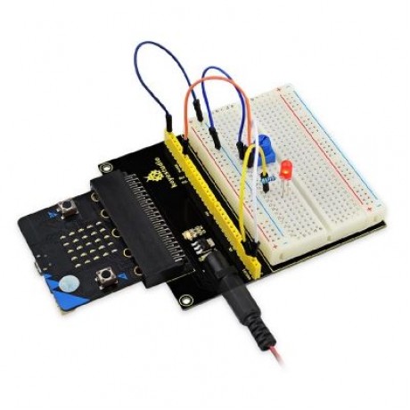 Keyestudio Prototype Breakout Board V2 with 400-point Breadboard for Micro Bit  (BLACK)