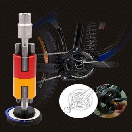 SRWRN Aluminum Bicycle Invisible Repair Tool Set Multi Function Portable Kit Hexagon Screw