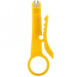 WLXY Mini Telephone Line Cable Stripping Knife / Wire Cutter / Stripper Network Tool (YELL