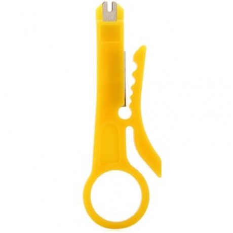 WLXY Mini Telephone Line Cable Stripping Knife / Wire Cutter / Stripper Network Tool (YELL
