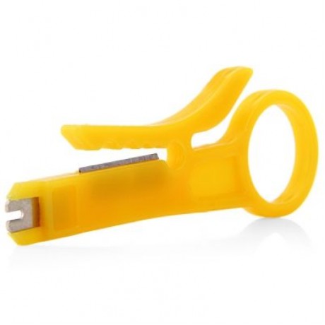 WLXY Mini Telephone Line Cable Stripping Knife / Wire Cutter / Stripper Network Tool (YELL