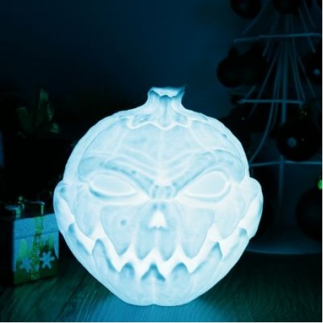 3D Printing Devil Pumpkin Face Light Night Lamp with Remote Control (WHITE)