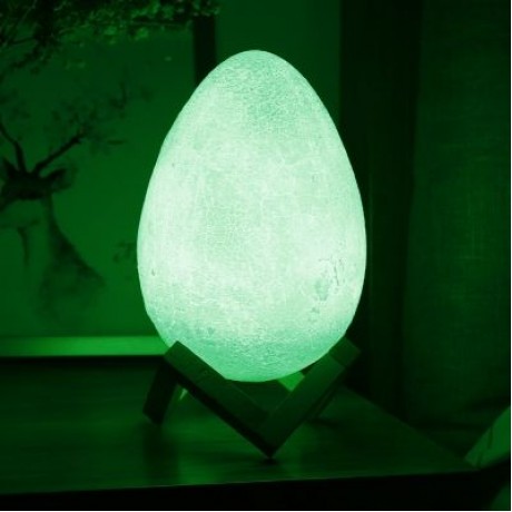 3D Printing Egg Lamp Night Light Remote Control for Bedroom (WHITE)