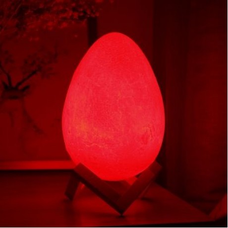 3D Printing Egg Light Night Lamp Remote Control for Bedroom (WHITE)