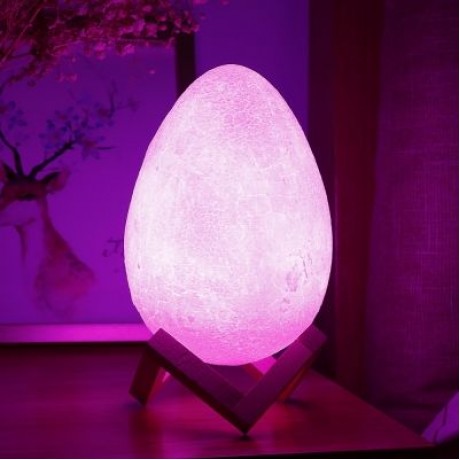 3D Printing Egg Light Night Lamp Remote Control for Bedroom (WHITE)