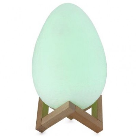 3D Printing Egg Light Night Lamp Remote Control for Bedroom (WHITE)