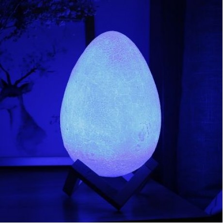3D Printing Egg Light Night Lamp Remote Control for Bedroom (WHITE)