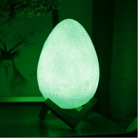 3D Printing Egg Light Night Lamp Remote Control for Bedroom (WHITE)