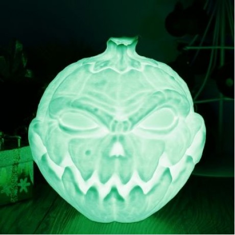 3D Printing Devil Pumpkin Face Light Romantic Night Lamp Remote Control (WHITE)