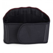 TOURMALINE SELF-HEATING FITNESS WARM BELT WAIST PROTECTION 3 GASKETS (BLACK)