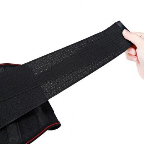 TOURMALINE SELF-HEATING FITNESS WARM BELT WAIST PROTECTION 3 GASKETS (BLACK)