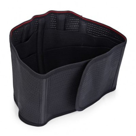 TOURMALINE SELF-HEATING FITNESS WARM BELT WAIST PROTECTION 3 GASKETS (BLACK)