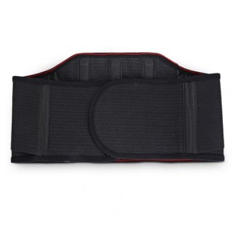 TOURMALINE SELF-HEATING FITNESS WARM BELT WAIST PROTECTION 3 GASKETS (BLACK)