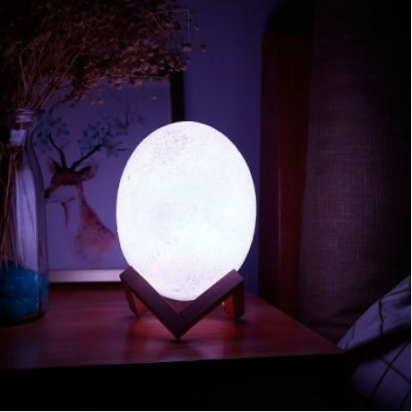 3D Printing Dinosaur Egg Light Pat Night Lamp Romantic 3 Colors  (WHITE)