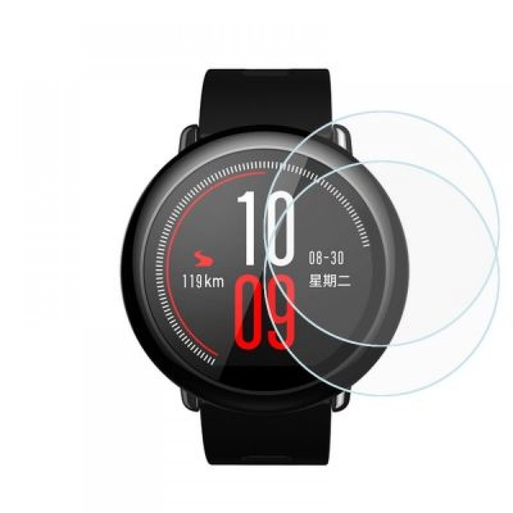 2pcs Tempered Glass Screen Protector for Xiaomi Huami AMAZFIT Smart Watch (TRANSPARENT)