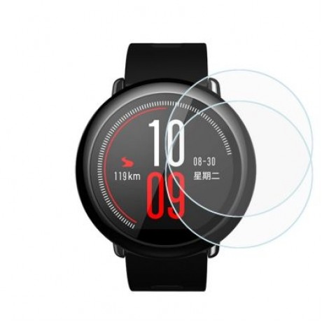 2pcs Tempered Glass Screen Protector for Xiaomi Huami AMAZFIT Smart Watch (TRANSPARENT)