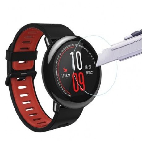 2pcs Tempered Glass Screen Protector for Xiaomi Huami AMAZFIT Smart Watch (TRANSPARENT)
