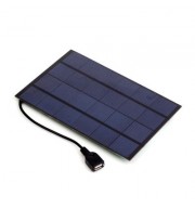 SW4205U 4.2W 6V USB Output Mono Solar Panel Charger for Power Bank (BLACK)