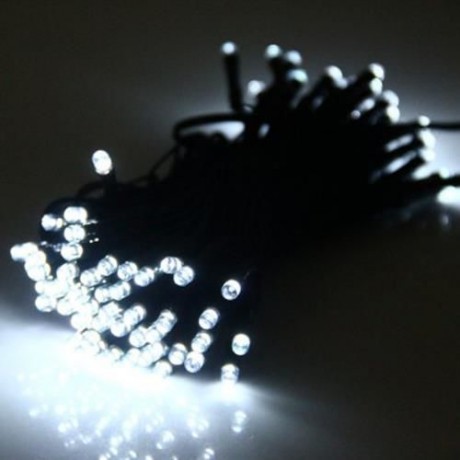 CHRISTMAS TREE DECORS 15M 100 LED SOLAR STRING LIGHT XMAS ORNAMENT NEW YEAR DECORATION (WH