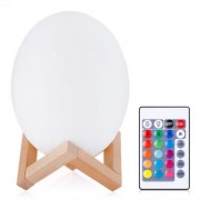 3D Printing Dinosaur Egg Lamp Night Light Remote Control for Bedroom (WHITE)