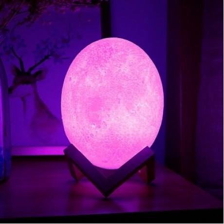 3D Printing Dinosaur Egg Lamp Night Light Remote Control for Bedroom (WHITE)