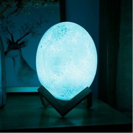 3D Printing Dinosaur Egg Lamp Night Light Remote Control for Bedroom (WHITE)