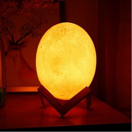 3D Printing Dinosaur Egg Lamp Night Light Remote Control for Bedroom (WHITE)