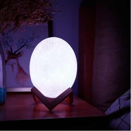 3D Printing Dinosaur Egg Light Night Lamp Remote Control for Bedroom (WHITE)